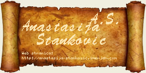 Anastasija Stanković vizit kartica